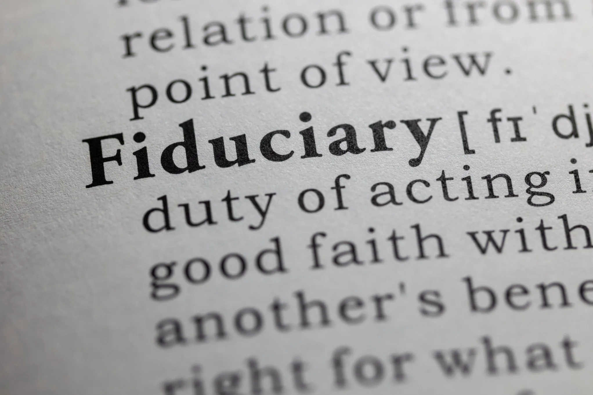 An image depicting a fiduciary